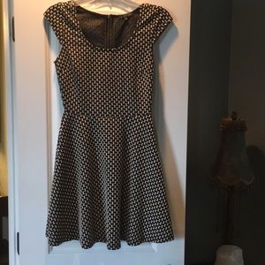 Black and white mini dress